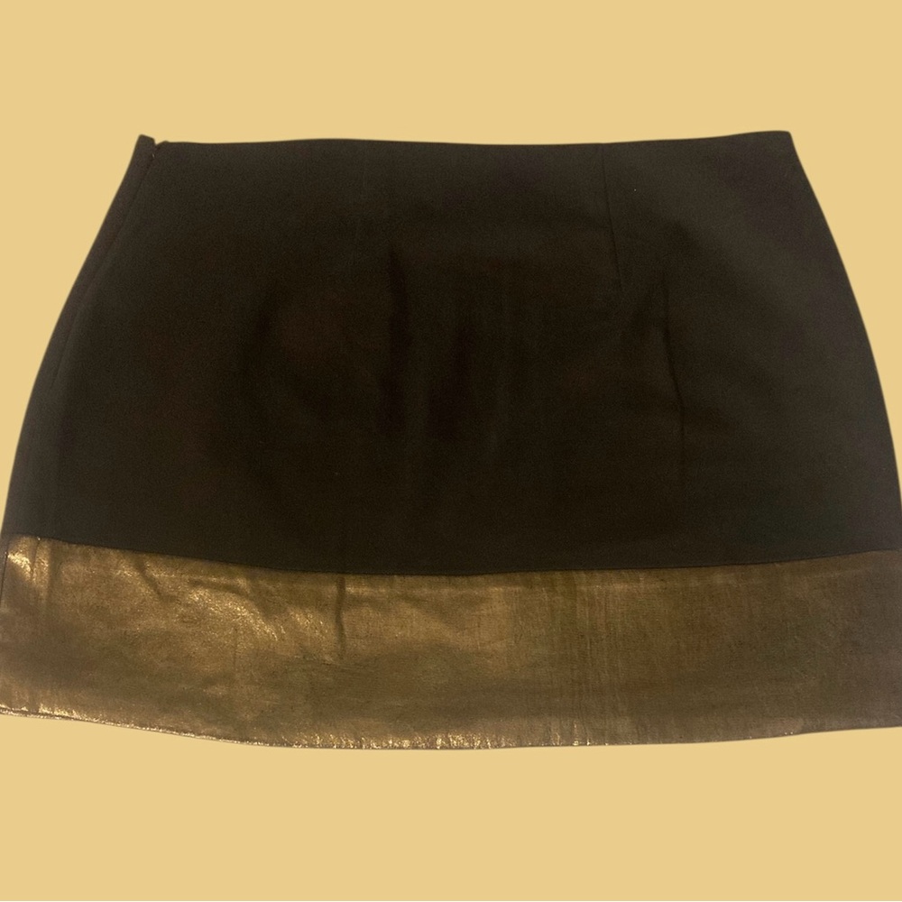 Express Black and Gray Mini Pencil Skirt